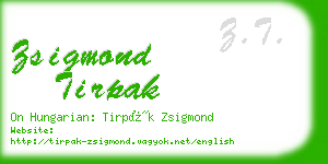 zsigmond tirpak business card